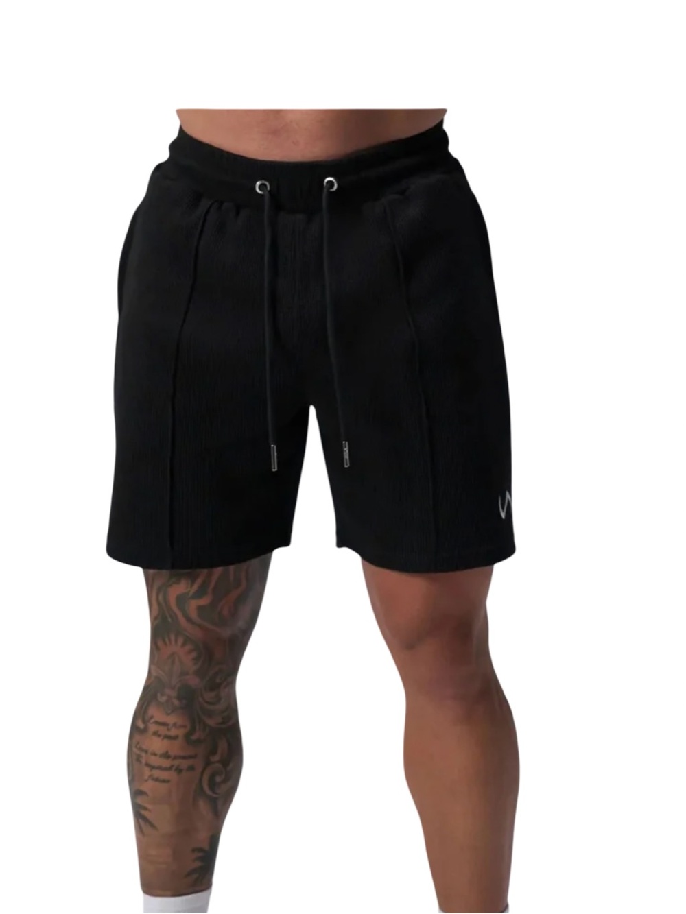 TLF Apparel GTS Waffle Tech 7" Black Athletic Shorts NWT Size L
